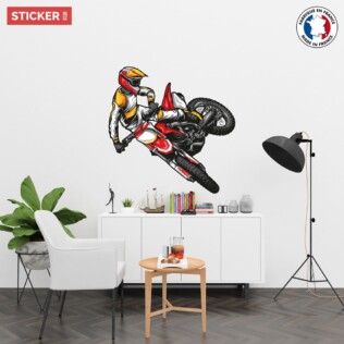 Sticker décoration motocross pas cher - Stickers muraux sport extreme