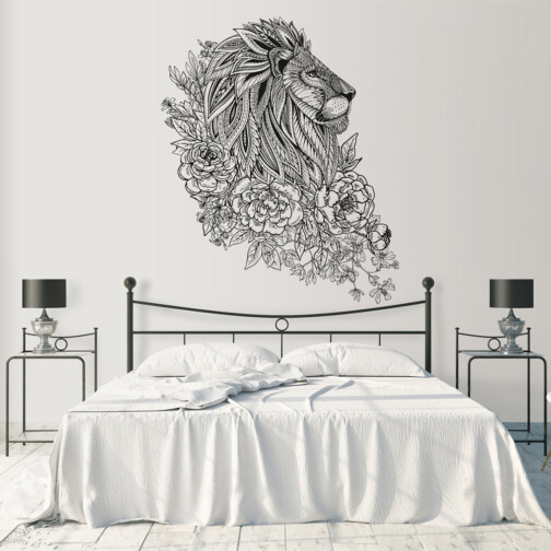 Sticker Boho Dessin De Lion