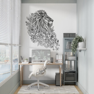 Sticker Boho Dessin De Lion