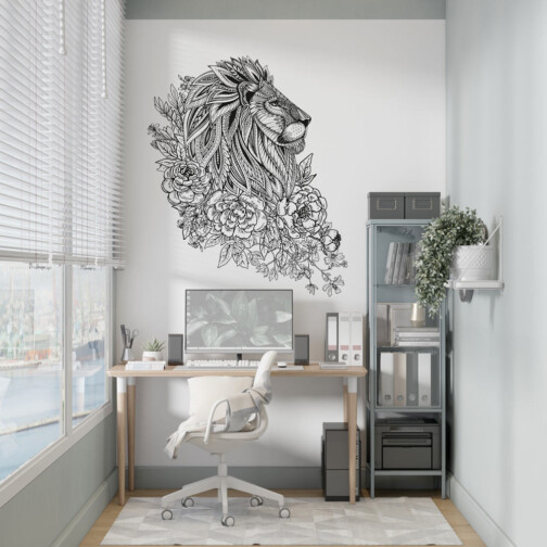 Sticker Boho Dessin De Lion
