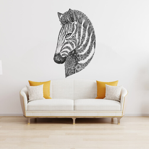 Sticker Boho Dessin De Zebre