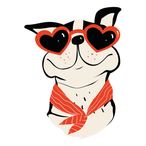 Sticker Chien En Vacances