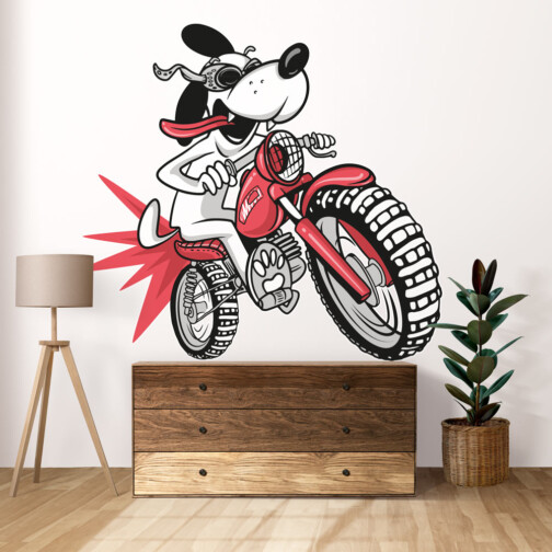 Sticker Chien Motard