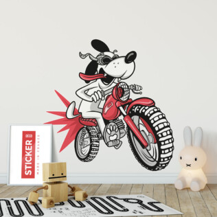 Sticker Chien Motard