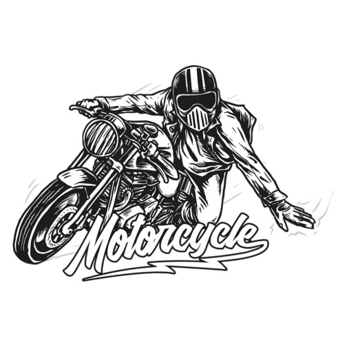 Sticker Motocyclette