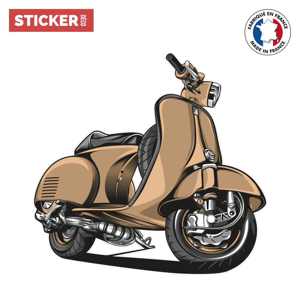 Sticker Scooter Retro, Stickers Moto