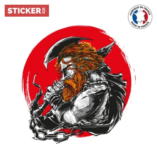 Sticker Viking Guerrier
