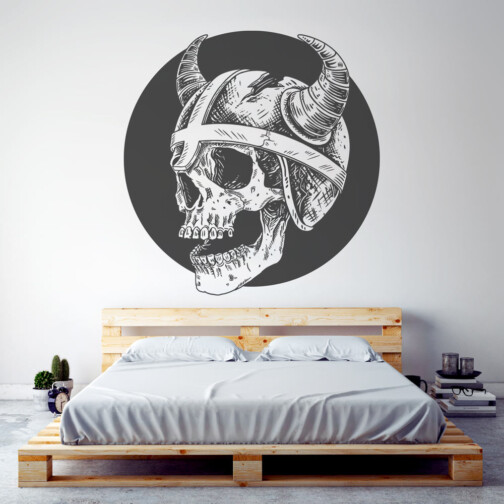 Sticker Viking Tete De Mort