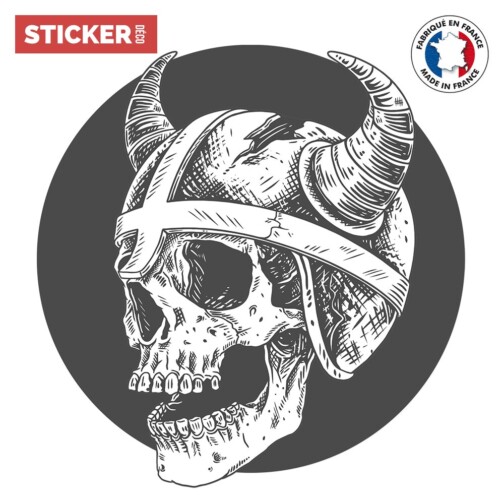 Sticker Viking Tête de Mort