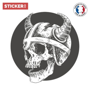 Sticker Viking Tete De Mort