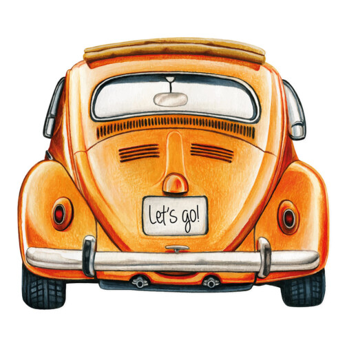 Sticker Vintage Voiture