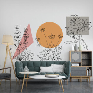 Stickers Fleurs Minimalistes