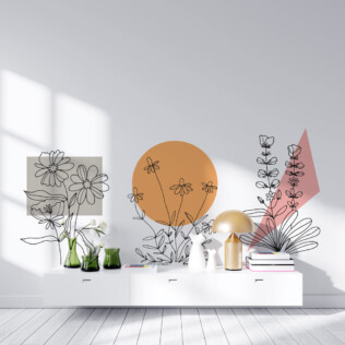 Stickers Fleurs Minimalistes