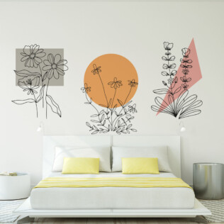 Stickers Fleurs Minimalistes