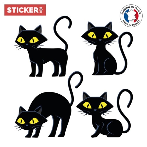 Stickers Chatons Noir