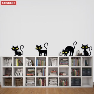 Stickers Chatons Noir