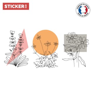 Stickers Fleurs Minimalistes
