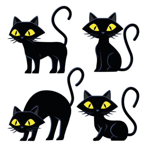 Stickers Chatons Noir