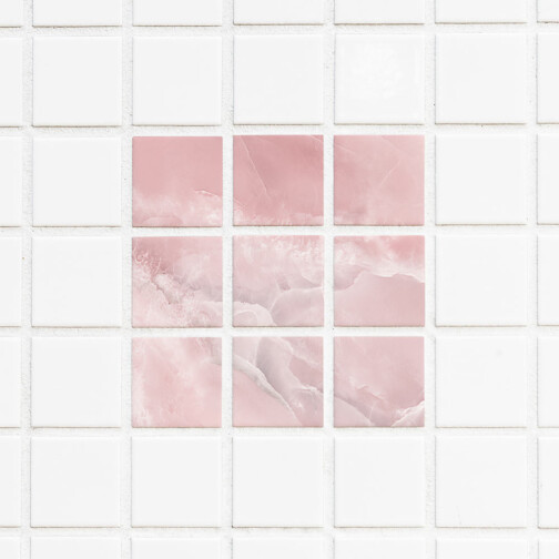 Stickers Carrelage Marbre Rose Poudré