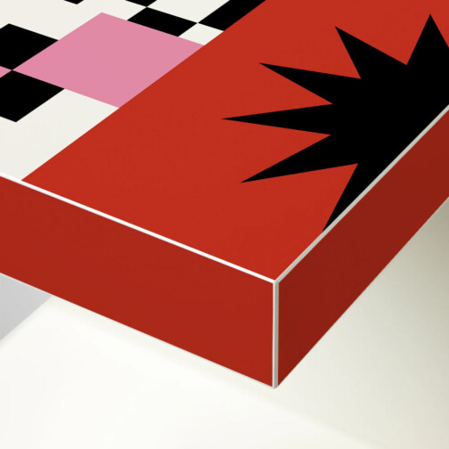 Sticker Ikea Lack Bauhaus Rouge