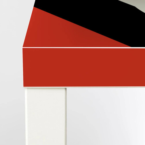 Sticker Ikea Lack Bauhaus Rouge