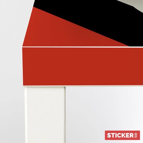 Sticker Ikea Lack Bauhaus Rouge