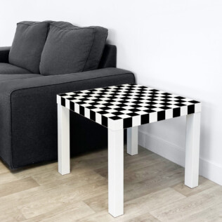 Sticker Ikea Lack Damier Noir