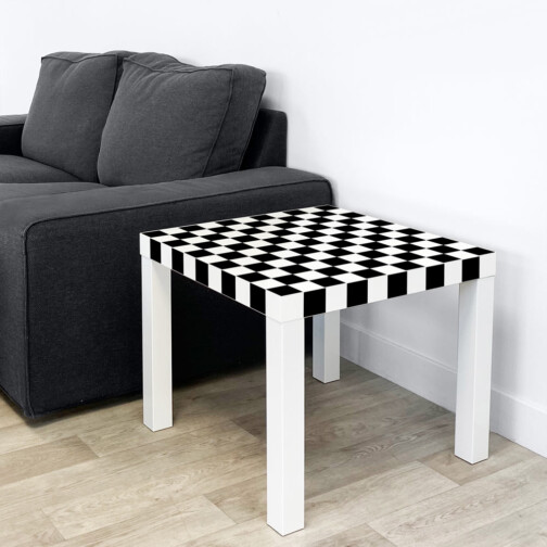 Sticker Ikea Lack Damier Noir