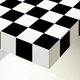 Sticker Ikea Lack Damier Noir