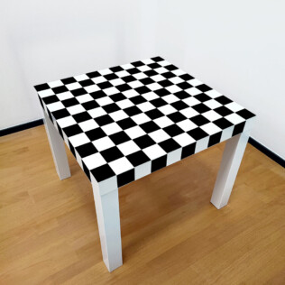 Sticker Ikea Lack Damier Noir