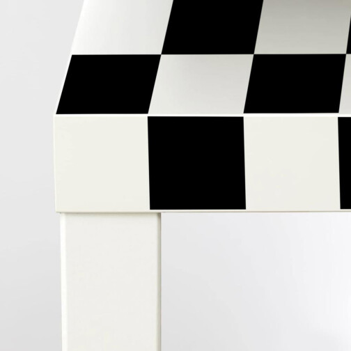 Sticker Ikea Lack Damier Noir
