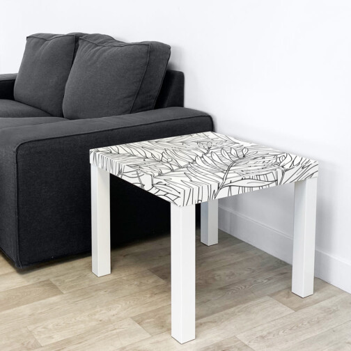 Sticker Ikea Lack Feuilles Tropicales