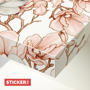 Sticker Ikea Lack Fleurs Et Papillons, Sticker Meuble Ikea