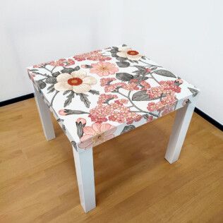 Sticker Ikea Lack Fleur Gravure