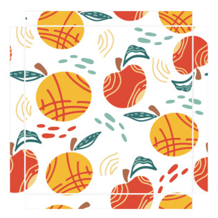 Sticker Ikea Lack Pommes et Oranges