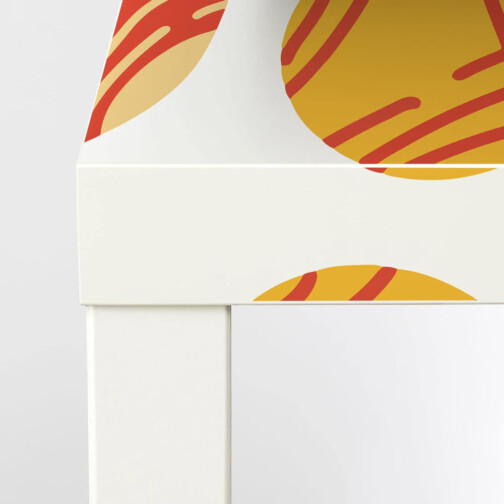 Sticker Ikea Lack Pommes et Oranges