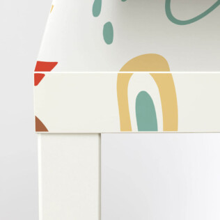 Sticker Ikea Lack Abstrait Coloré