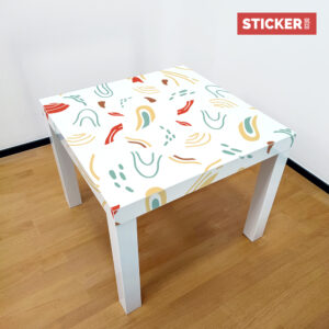 Sticker Ikea Lack Abstrait Coloré
