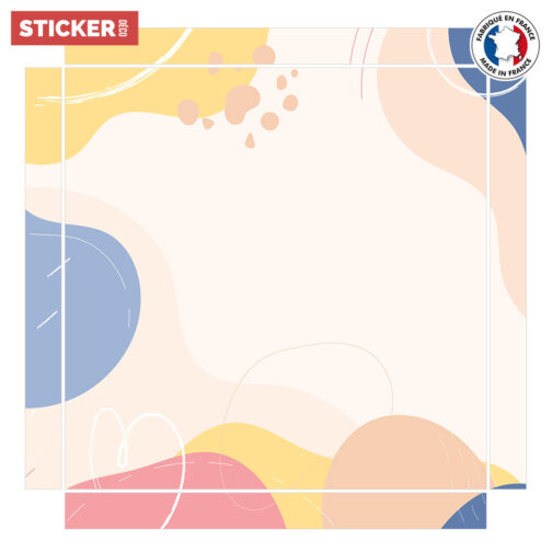 Sticker Ikea Lack Abstrait Pastel