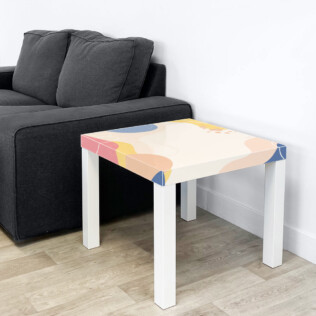 Sticker Ikea Lack Abstrait Pastel
