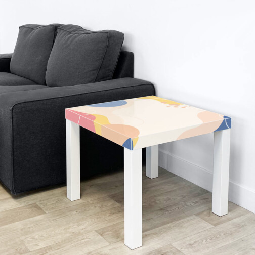 Sticker Ikea Lack Abstrait Pastel