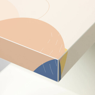 Sticker Ikea Lack Abstrait Pastel