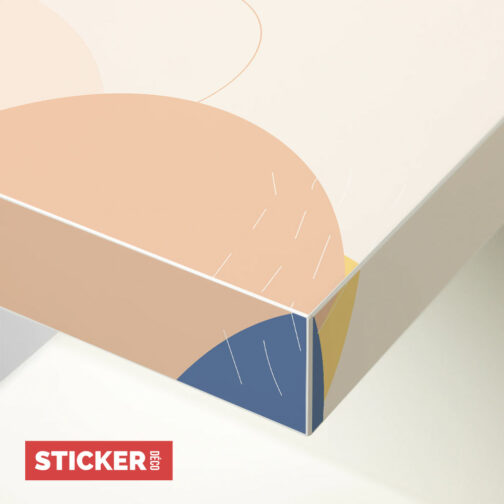 Sticker Ikea Lack Abstrait Pastel