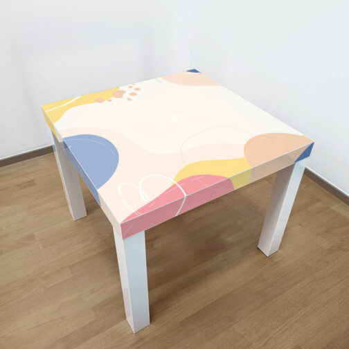Sticker Ikea Lack Abstrait Pastel