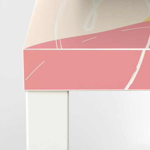 Sticker Ikea Lack Abstrait Pastel