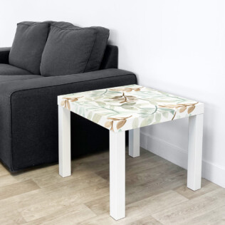 Sticker Ikea Lack Feuilles Aquarelle