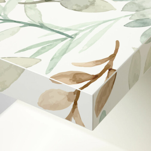 Sticker Ikea Lack Feuilles Aquarelle