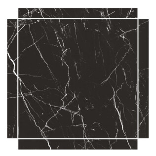 Sticker Ikea Lack Marbre Noir Électrique