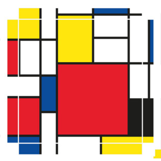 Sticker Ikea Lack Mondrian
