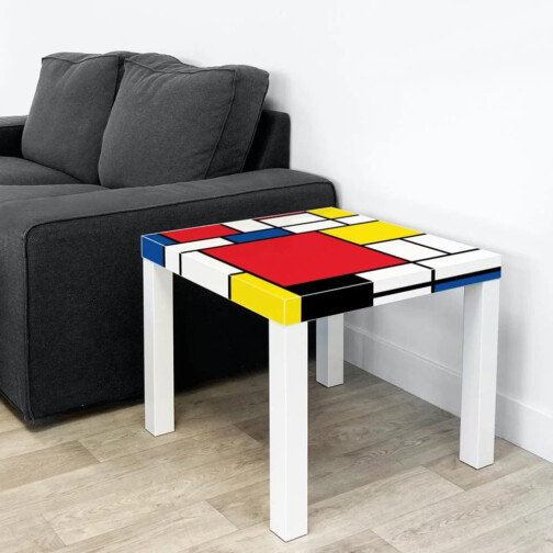 Sticker Ikea Lack Mondrian